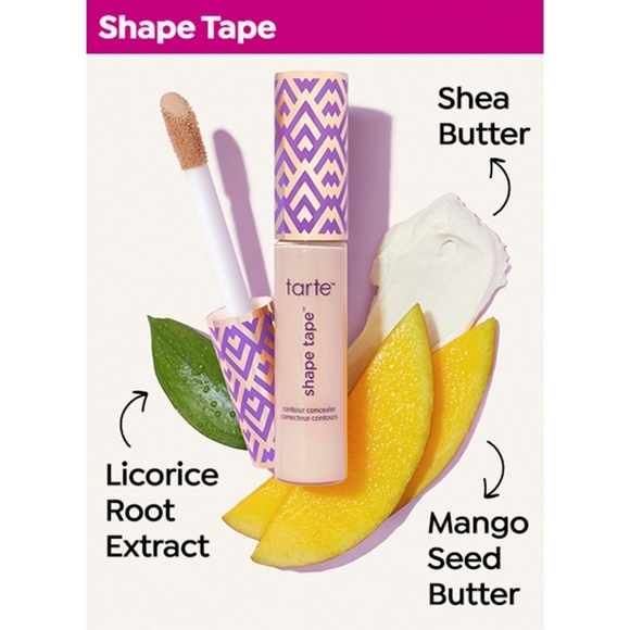 tarte Shape Tape Concealer with Quickie Blending Sponge. Light Medium Honey NEW - Picture 4 of 4
